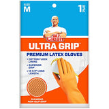 Mr. Clean 243036 Ultra Grip Latex Gloves with Grippers, Medium, 1 Pair