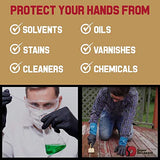 Super Remover - Guantes de neopreno, resistentes a los productos químicos, resistencia industrial, pelar y pintar, duraderos y reutilizables con agarre antideslizante - 1 par