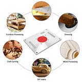 Placa de inserción de mesa de enrutador de aluminio, placa de inserción de enrutador de carpintería, placa de montaje de mesa con 2 anillos de inserción de mesa de enrutador y tornillos para enrutador de madera, 300 x 235 x 9,5 mm