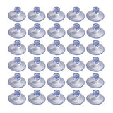 Aoyoho - Ventosas de plástico transparente sin ganchos (20 mm, 120 unidades)