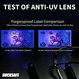 ROCKSAFE Gafas de seguridad (ámbar) de policarbonato resistentes a impactos y arañazos, gafas protectoras envolventes con bloqueo UV [paquete de 8]