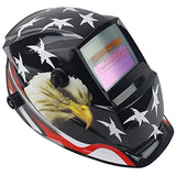 Casco de Soldadura con energía Solar Capucha de oscurecimiento automático con Rango de Sombra Ajustable 4/9-13 para máscara de Soldador de Arco Mig TIG(Black)