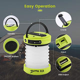 ThorFire CL01 - Linterna LED para Acampada, manivela, USB, Recargable, Plegable, Linterna de Emergencia, luz Nocturna, lámpara para Camping, Senderismo, Tienda de campaña, jardín, Patio