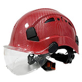 Casco de Seguridad con Gafas Protección para la Cabeza Casco Ajustable Casco de Construcción para Electricista,Industria/A / 1 PCS