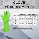 2 pares de guantes resistentes a los químicos, NBR y PVC de doble revestimiento de seguridad, guantes de trabajo de seguridad, ácido, álcalis y aceite, guantes de protección industrial, antideslizantes (M, verde)