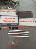 MYOYAY Carrito de herramientas de 3 niveles: carrito de herramientas con ruedas y cajones utilitarios de hasta 450 libras de carga, carrito de herramientas rodante de 3 niveles, organizador de herramientas de altura ajustable para almacén, cochera, jardín