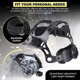 SU SAFE-UP Casco de soldadura solar con oscurecimiento automático, 2 sensores de arco, rango de sombra ajustable de 4/9-13 para Mig Tig ARC Soldador máscara soldadora