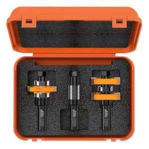 Adjustable Tongue and Groove Bit Set for Mission Style Cabinet Doors, 1/2-Inch