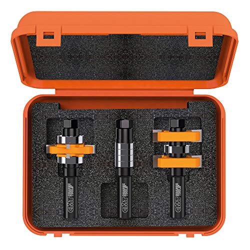 Adjustable Tongue and Groove Bit Set for Mission Style Cabinet Doors, 1/2-Inch