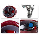 Casco Casco de seguridad - FRP construcción del sitio de construcción supervisión de supervisión supervisor de liderazgo casco de trabajo seguro de trabajo tapa dos botones de ajuste de tamaño c