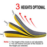 Ailaka Plantillas elásticas que absorben los golpes y aumentan la altura, inserciones ortopédicas de repuesto de panal de abeja suaves y transpirables para hombres y mujeres, Amarillo, Altura del tacón: 1,5 cm., 8-12 M US Women/7-10 M US Men