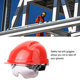 Casco de protección de Seguridad, Gorro de Seguridad con absorción de Impactos para Evitar el Impacto de la Niebla, los arañazos y los Rayos UV para el Trabajador(6.00 * 6.00 * 4.00cm-Rojo)