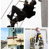Escalera de soga ignífuga con mosquetones, escalera de incendio, escalera multifuncional pesada, para ventanas y balcones, uso rápido en el fuego (10 m)