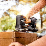 WORX WX820L.2 - Lijadora multifunción inalámbrica (20 V, 2,0 Ah, 2 baterías y 1 cargador)