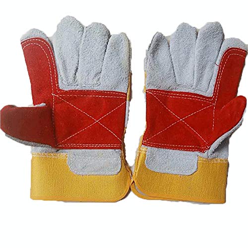 Guantes Soldador , Guantes Gruesos prácticos, Guantes Resistentes al Desgaste Resistentes al Corte, Soldador Guantes de Trabajo de construcción