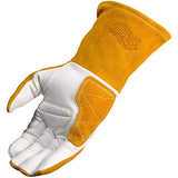 Guantes de soldador y fundición, color dorado, M