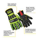 Ringers Gloves R-297 Roughneck KevLoc Heavy Duty Work Gloves, Impact Gloves, X-Small