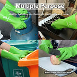 2 pares de guantes resistentes a los químicos, NBR y PVC de doble revestimiento de seguridad, guantes de trabajo de seguridad, ácido, álcalis y aceite, guantes de protección industrial, antideslizantes (M, verde)