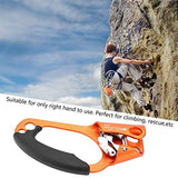 Ascenso de Escalada, Dispositivo de Escalada Abrazadera de Mano Derecha para Cuerda de Escalada para Equipos de Escalada en Roca Ae 8 Mm a 13 Mm(Anaranjado)