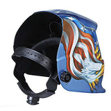 Casco o Careta para Soldar Fotosensible Electrónica Auto Oscurecimiento Uso Industrial Original Retro Protección Casco para Soldar Soldadura Mascara para Soldar Diseño Aguila Azul