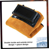 Capucha de soldadura Casco de cuero resistente al calor con lente de filtro con cuello con cuello de protección de la cara de la cara de la soldadora Accesorios de