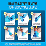 SereneLife - 1000 guantes desechables de mezcla de nitrilo, guantes industriales suaves, guantes de vinilo sin polvo, guantes protectores sin látex, suaves y cómodos, tamaño pequeño
