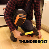 THUNDERBOLT Rodilleras para trabajo, construcción, pisos, jardinería, limpieza, con doble gel, cojín de espuma gruesa y correas antideslizantes ajustables