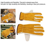Anonry Garden Guantes de Cuero para Plantar, Trabajar, protección Solar, Resistentes a pinchazos, Resistentes a la abrasión, Guantes de Cuero con Dedos completos(M)