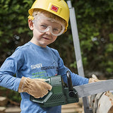 Guantes de trabajo de cuero para niños, 2 pares de guantes de jardinería, guantes de jardín para niños de 2 a 9 años (mediana edad de 4 a 6 años), color marrón