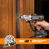WORX Switchdriver 2 en 1 taladro y driver inalámbrico con mandriles dobles giratorios y motor de 2 velocidades con control electrónico preciso de torque – WX176L