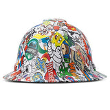 Casco de seguridad aprobado por OSHA de ala completa, casco de seguridad, caos de personajes, dibujos animados y anime, diseño personalizado, Cascos de Construcción, suspensión de trinquete ajustable de 6 puntos