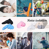 Tapones para los oídos para dormir, con cancelación de ruido, silicona flexible reutilizable, 3 colores, impermeables, reducción de ruido para nadar, conciertos, aviones (negro y blanco)