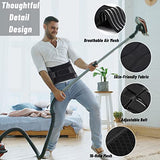COOFANDY Cinturón de apoyo lumbar para dolor de espalda baja, alivio de la ciática, tirantes antideslizantes para la espalda para el trabajo, deporte, cinturón de apoyo de espalda con malla transpirable para hombres y mujeres, Negro, M