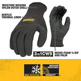 Dewalt DPG737M - Guantes de agarre con aislamiento térmico 2 en 1, tamaño mediano