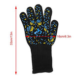 Guante de Cocina BBQ, Guantes Ignífugos de 800 Fire 1482 ° F Para Horno Resistente A Altas Temperaturas, Guantes de Trabajo Antideslizantes Con Puño Largo Extendido Para Cocinar A La Parrilla (1 Par)