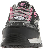 Skechers for Work Bisco Zapatos de Trabajo Antideslizantes para Mujer, Negro/Gris, 8 US