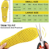 Ailaka Plantillas elásticas que absorben los golpes y aumentan la altura, inserciones ortopédicas de repuesto de panal de abeja suaves y transpirables para hombres y mujeres, Amarillo, Altura del tacón: 1,5 cm., 8-12 M US Women/7-10 M US Men