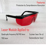 PUREWORDS 405nm 445nm Azul Violeta Luz Cnc Laser Gafas | Gafas protectoras de ojos para protección de ojos | Gafas DIY Color Rojo