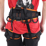 Cinturón de seguridad con soporte lumbar Arnés de medio cuerpo Anticaída para rescate Escalada Montañismo en cueva, Soporte de cintura Arnés de protección de trabajo aéreo Ajustable