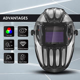 Casco de Soldadura Casco de Soldadura Oscurecimiento automático, Máscara de Soldadura de área con claridad óptica Superior 1/1/1/2