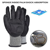 Guantes antivibración, protectores de caucho termoplástico antiimpactos, guantes de impacto con agarre, resistentes a los cortes (1 par)