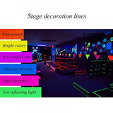 Juego de cintas adhesivas de luz negra, 6 colores, cinta de tela de neón, luz negra fluorescente UV que brilla en la oscuridad para fiestas UV (0.5 x 16.6 pies)