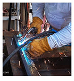 Guantes de soldador sensibles suaves Guantes de soldadura de espuma de doble capa Guantes de cuero Guantes de soldador wear-resistant, anti-scalding, flame