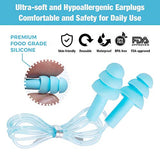 Tapones para oidos para dormir,Tapones Oídos de Espuma,Tapones de silicona reutilizables para los oídos, impermeables, hipoalergénicos, reducción de ruido, para dormir, natación, ronquidos, conciertos, 32dB más alto NRR, 3 pares con bolsa de viaje