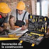 AI-PIKA Juego de Herramientas, Caja de herramientas 108 en 1, Juego de Herramientas Manuales Portátiles para el Hogar, Con caja de herramientas especial, Ddecuado para Uso Doméstico