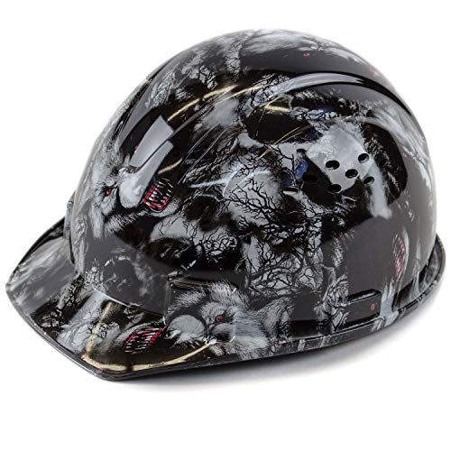 Gorra de seguridad con suspensión de trinquete de 4 puntos, 1EA (lobos)
