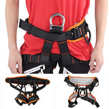 Cinturón de seguridad con soporte lumbar Arnés de medio cuerpo Anticaída para rescate Escalada Montañismo en cueva, Soporte de cintura Arnés de protección de trabajo aéreo Ajustable