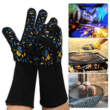Guante de Cocina BBQ, Guantes Ignífugos de 800 Fire 1482 ° F Para Horno Resistente A Altas Temperaturas, Guantes de Trabajo Antideslizantes Con Puño Largo Extendido Para Cocinar A La Parrilla (1 Par)