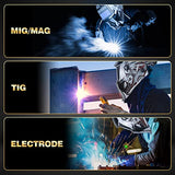 SU SAFE-UP Casco de soldadura solar con oscurecimiento automático, 2 sensores de arco, rango de sombra ajustable de 4/9-13 para Mig Tig ARC Soldador máscara soldadora