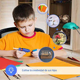 Sojitas Mini Pistola de Silicón con 50 PSC Barras Pegamento Caliente Adhesivo para Bricolaje（20W, Barras de 7mm, largo de 10cm)